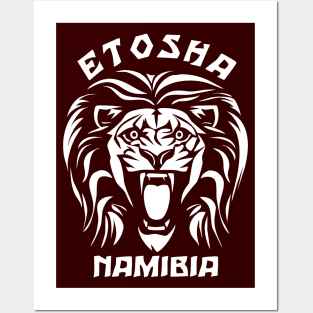 Etosha National Park - Namibia | Lion Face Posters and Art